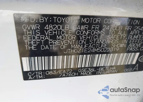 2021 Lexus Is 350 F Sport z USA, uszkodzony, nr VIN JTHGZ1E24M5022319